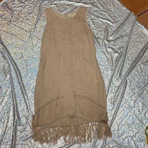 Staring at Stars Small Lined Embroidered Silk Feel Dress